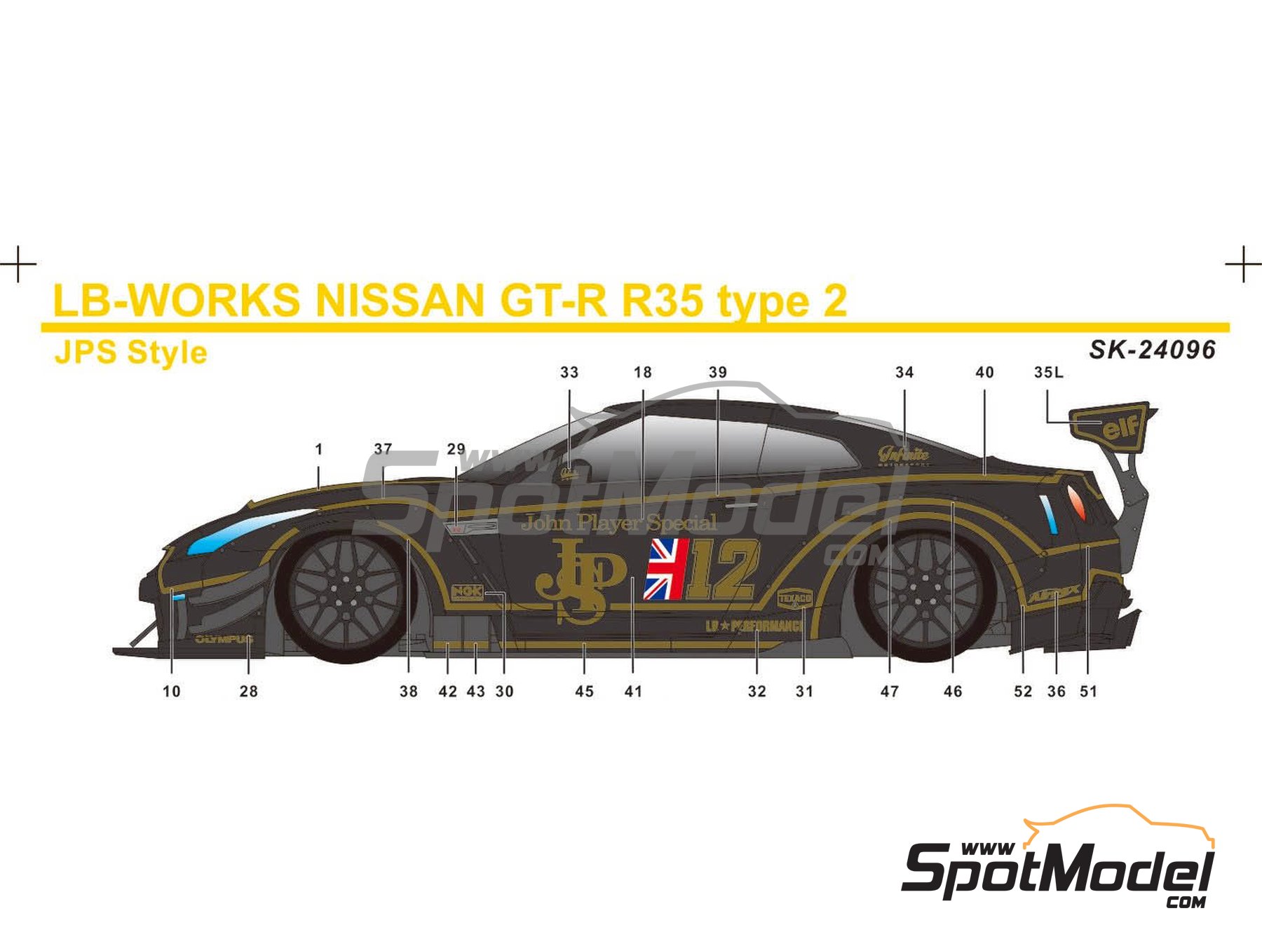 SK Decals SK24096: Marking / livery 1/24 scale - Liberty Walk LB